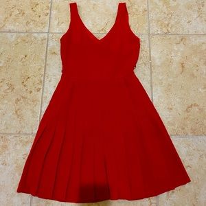 Red skater dress